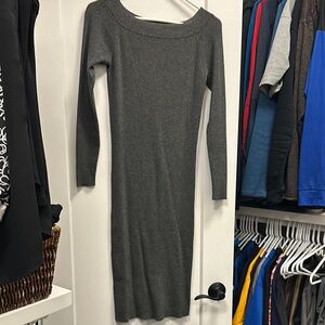 Elegant Grey Knit Dress